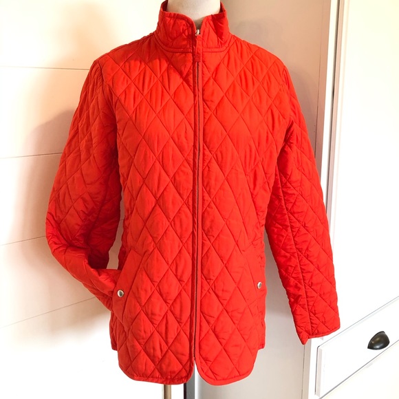 Lands' End Jackets & Blazers - Land’s End Quilted Barn Coat Small 6-8 orange